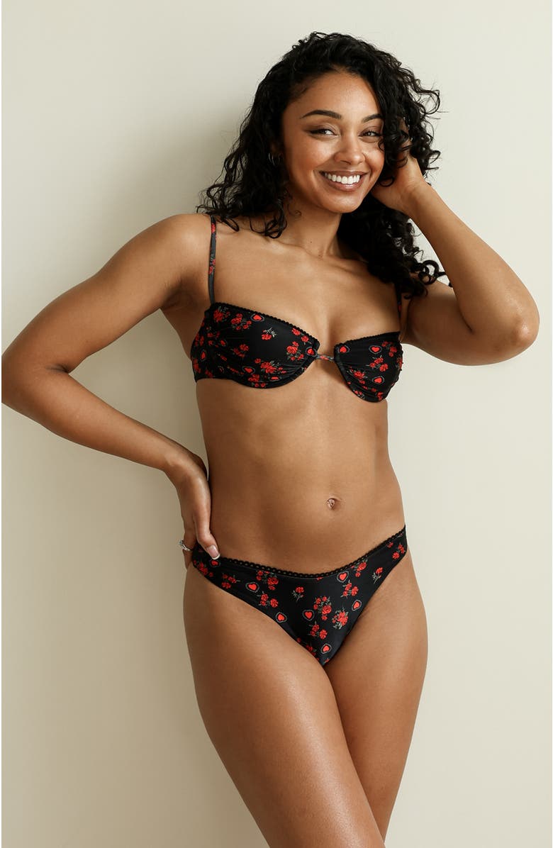 Dippin Daisys Starlight Underwire Bikini Top, Main, color, Heartbreaker