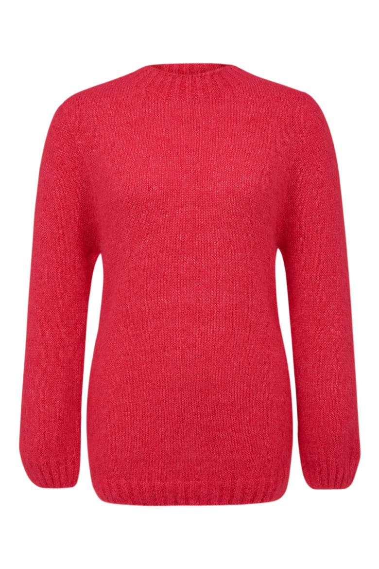 Alpaca Cotton Slouch Sweater, Alternate, color, RASPBERRY