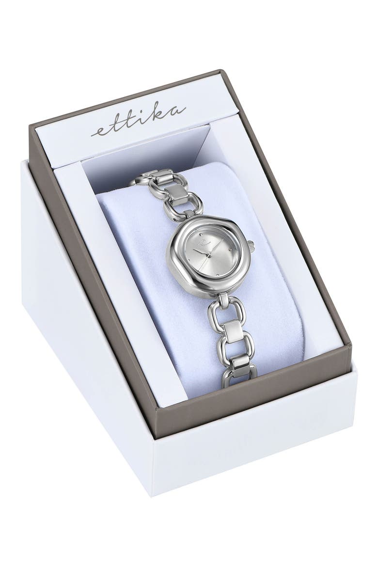 Open Circle Bracelet Watch, Alternate, color, SILVER