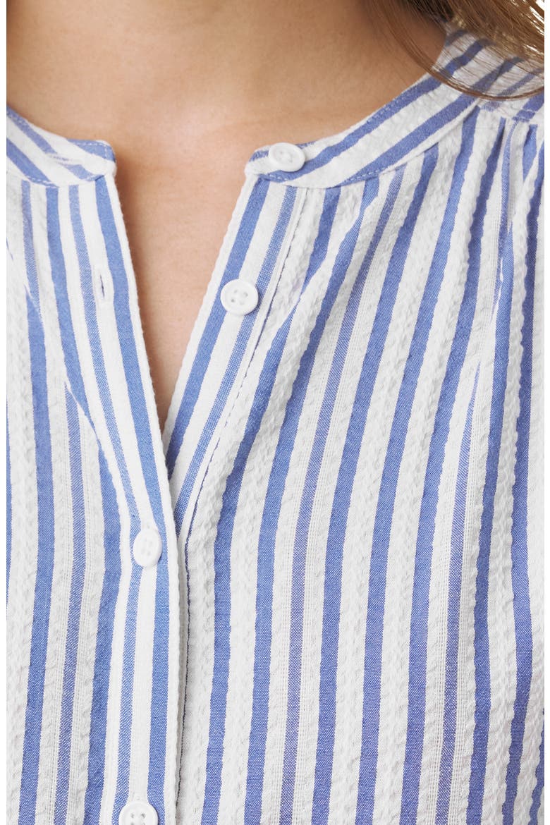 Madelyn Stripe Woven Shirt, Alternate, color, WHITE/ AZURE BLUE