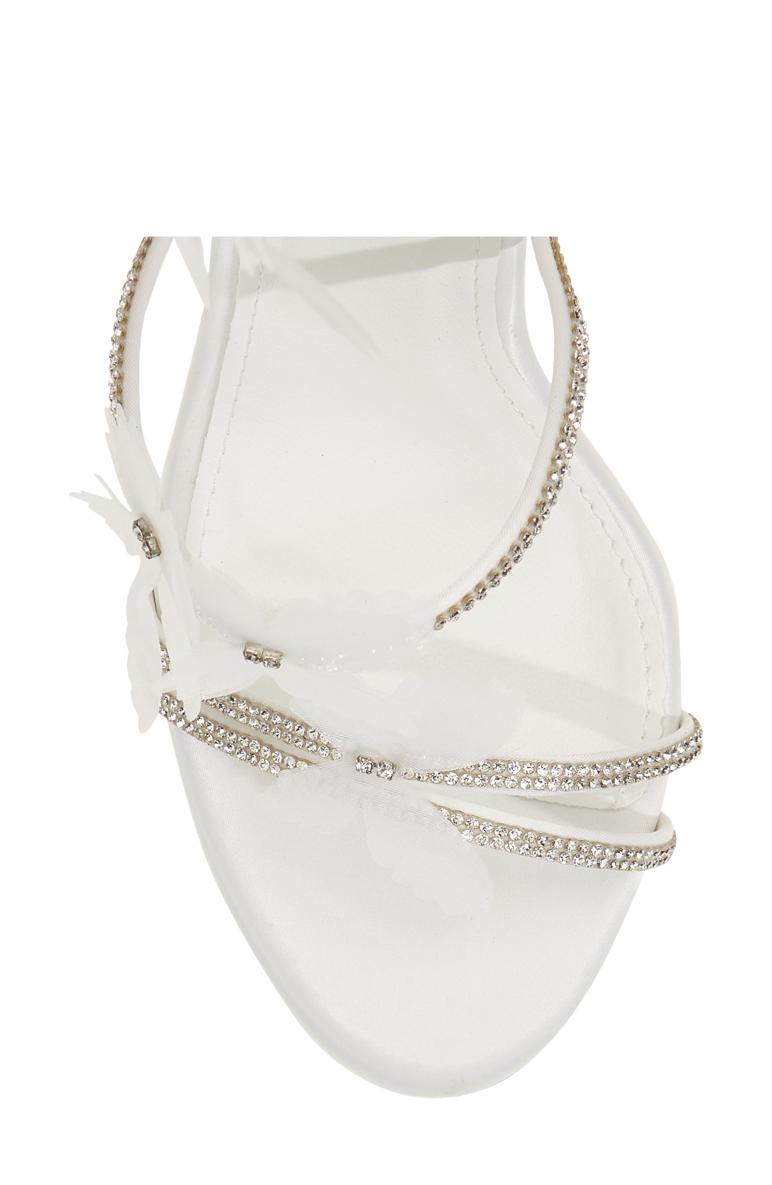 AZALEA WANG Aryana Rhinestone Ankle Wrap Sandal, Alternate, color, 