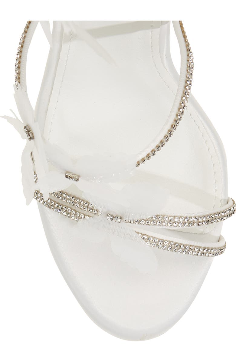 AZALEA WANG Aryana Rhinestone Ankle Wrap Sandal, Alternate, color,