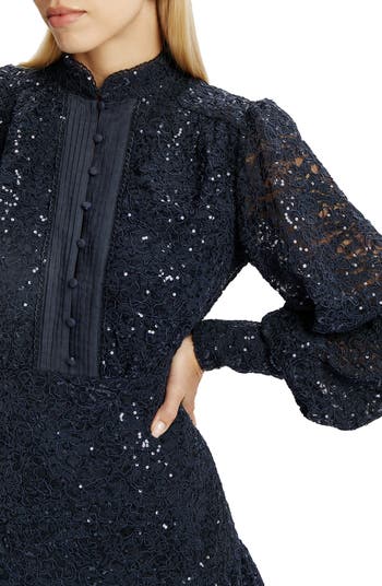 Remy Long Sleeve Lace & Sequin Minidress