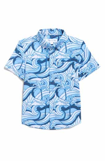 Vintage Summer Kids' 4-Way Stretch Short Sleeve Button-Down Shirt