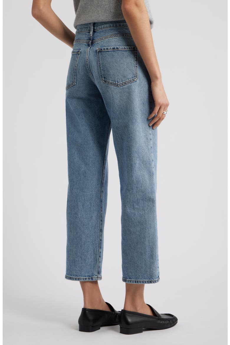 High Waist Crop Straight Leg Jeans, Alternate, color, AURORA WASH