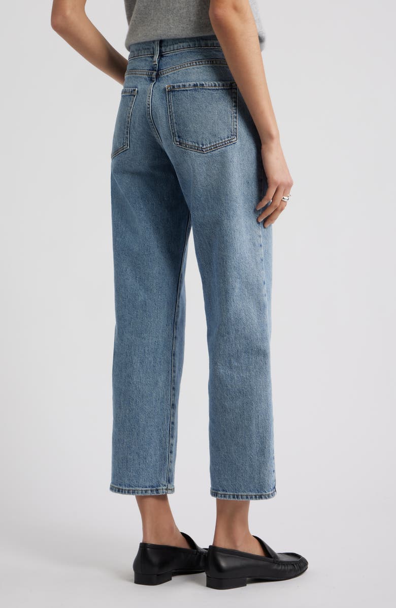 Nordstrom High Waist Crop Straight Leg Jeans, Alternate, color, Aurora Wash