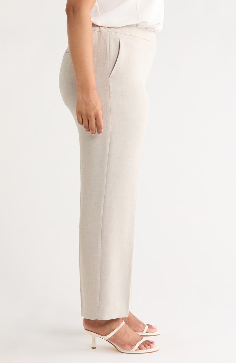 KASPER The Claire Pebble Crepe Pants, Alternate, color, Summer Straw