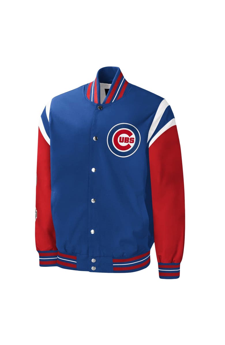 G-III SPORTS BY CARL BANKS Men's G-III Sports by Carl Banks Royal Chicago Cubs Title Holder Full-Snap Varsity Jacket, Alternate, color, Royal