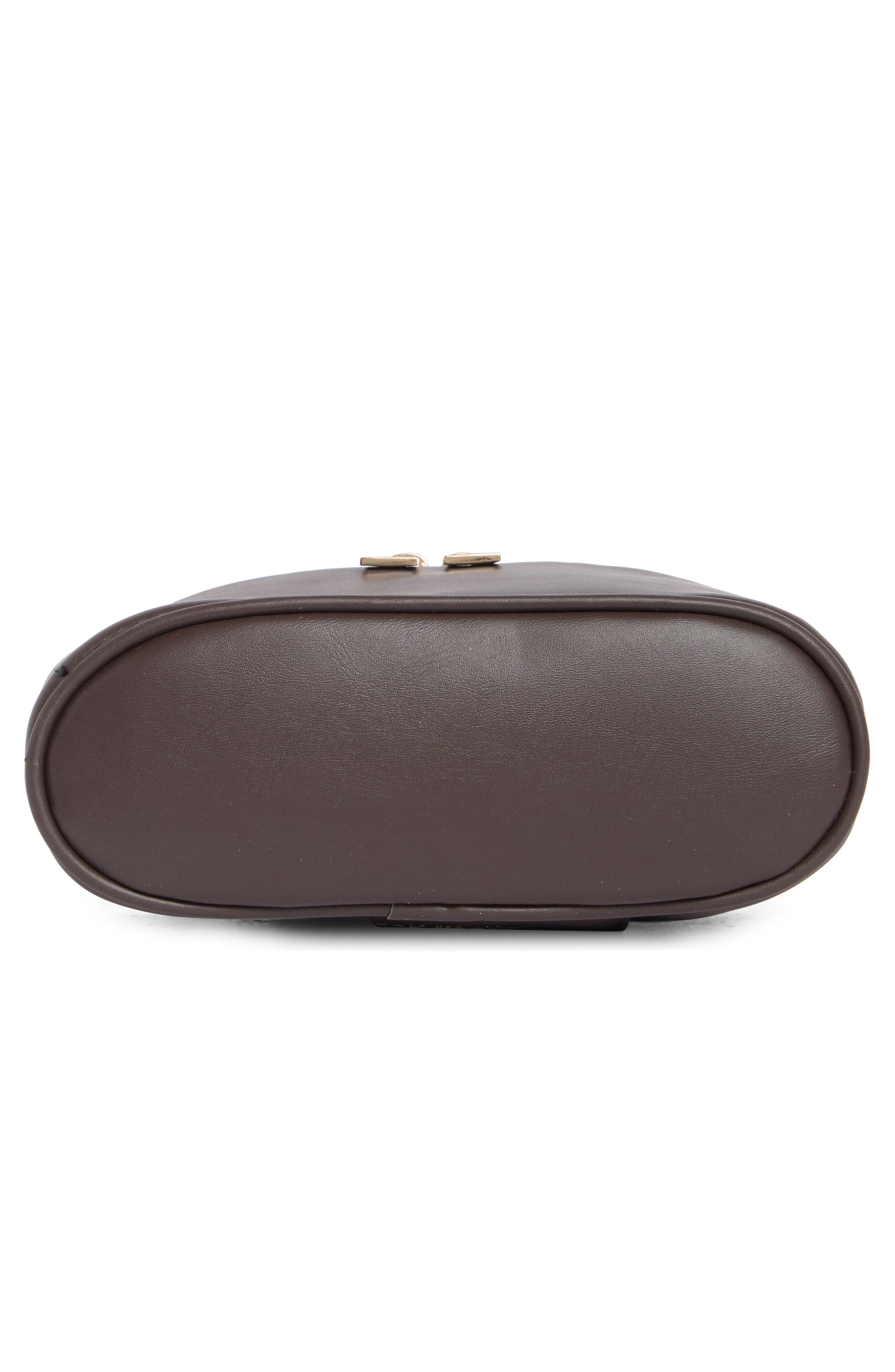 Faux Leather Vanity Bag, Alternate, color, CHOCOLATE