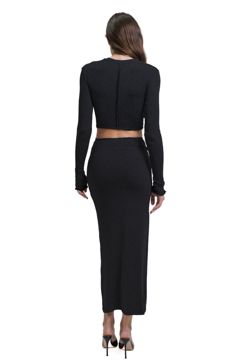 Papper Ripple Skirt, Alternate, color, Black
