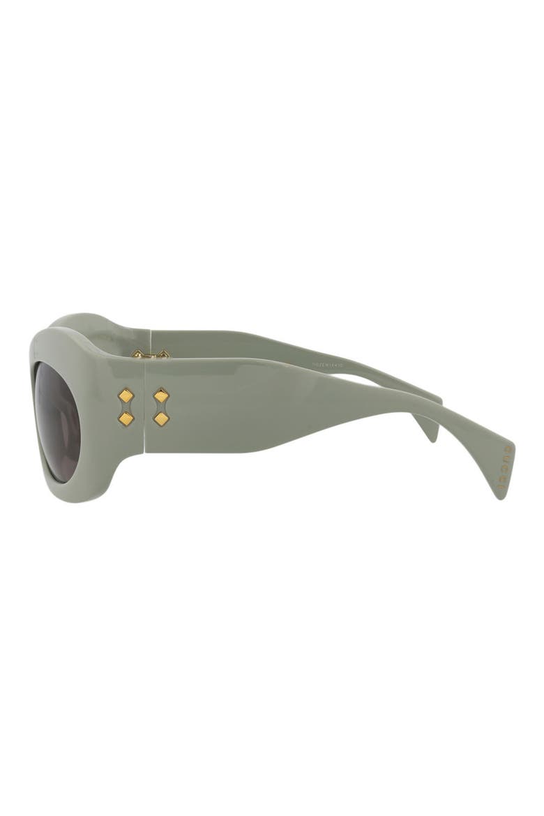 55mm Novelty Cat Eye Sunglasses, Alternate, color, GREEN GREEN GREY