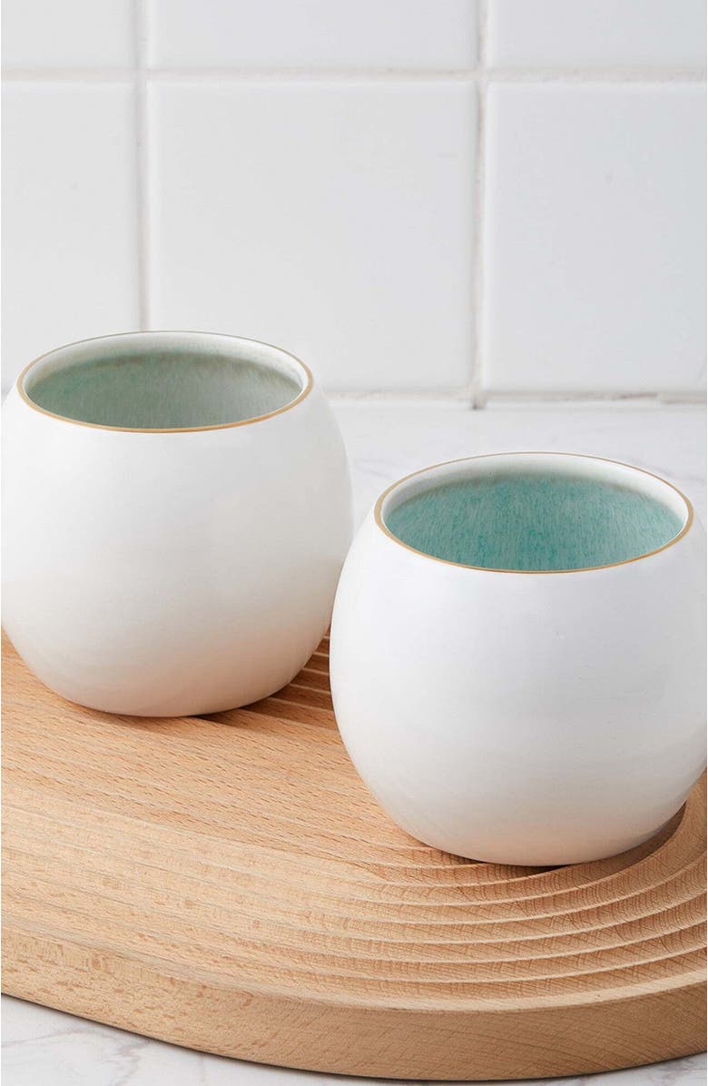 Stone Lain Josephine Porcelain 4-Piece Mug Set, Alternate, color, Mint