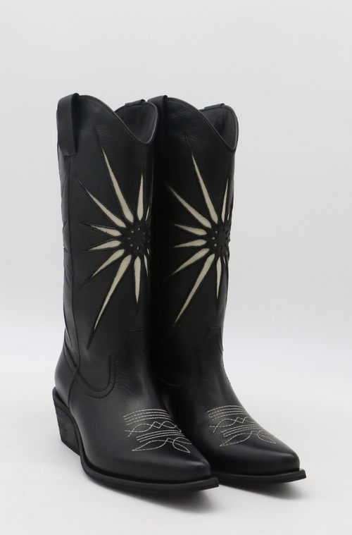 Stivali New York Moonrise Western Cowboy Boots In Black