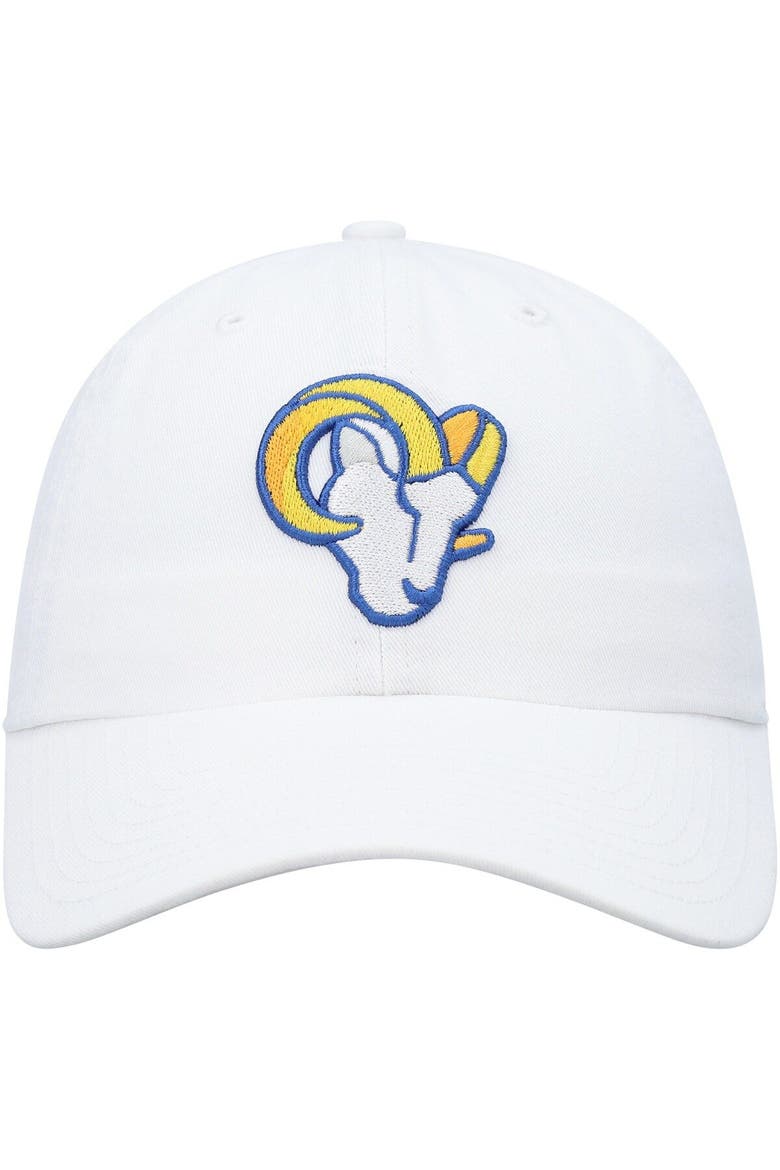 Men's '47 White Los Angeles Rams Logo Clean Up Adjustable Hat, Alternate, color, White