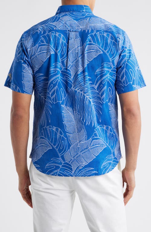 Tommy Bahama Sport Vine Line Short Sleeve Button-up Shirt In Blue