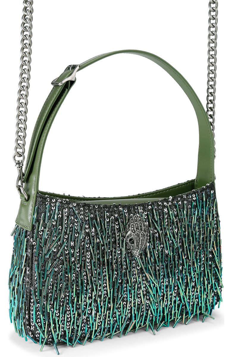 Kurt Geiger London Bong Shoulder Bag, Alternate, color, Dark Green