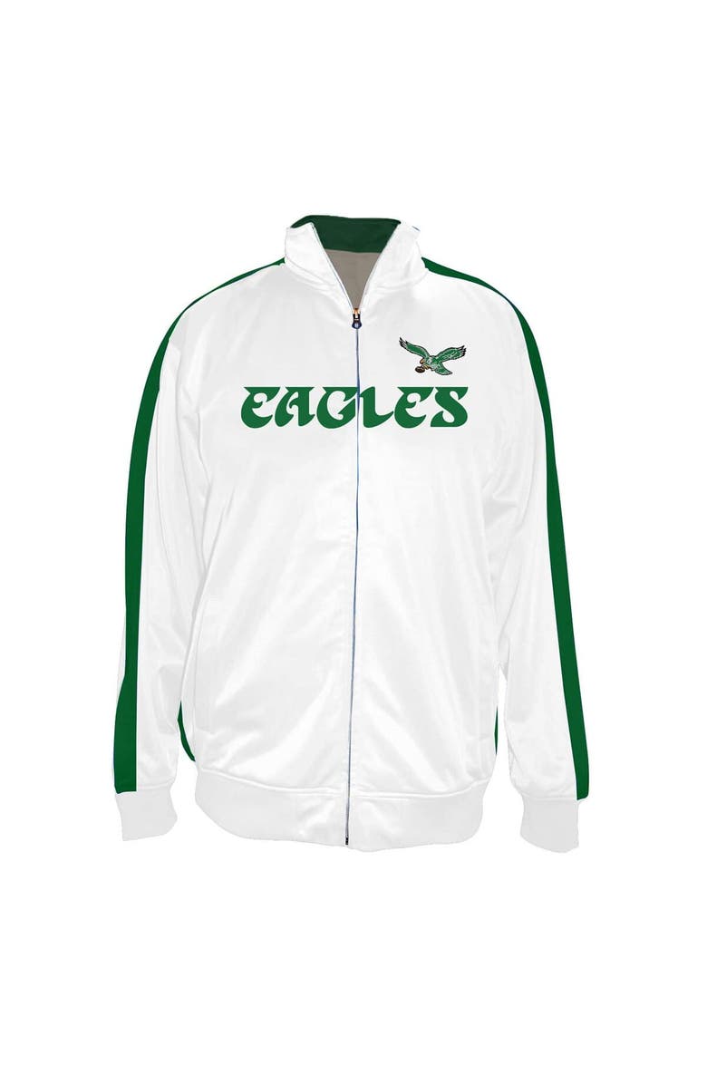 PROFILE Men's Profile White Philadelphia Eagles Big & Tall Tricot Full-Zip Track Jacket, Main, color, White