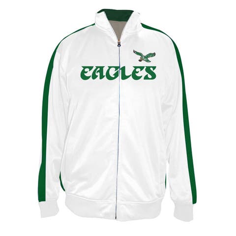 Men's Profile  White Philadelphia Eagles Big & Tall Tricot Full-Zip Track Jacket