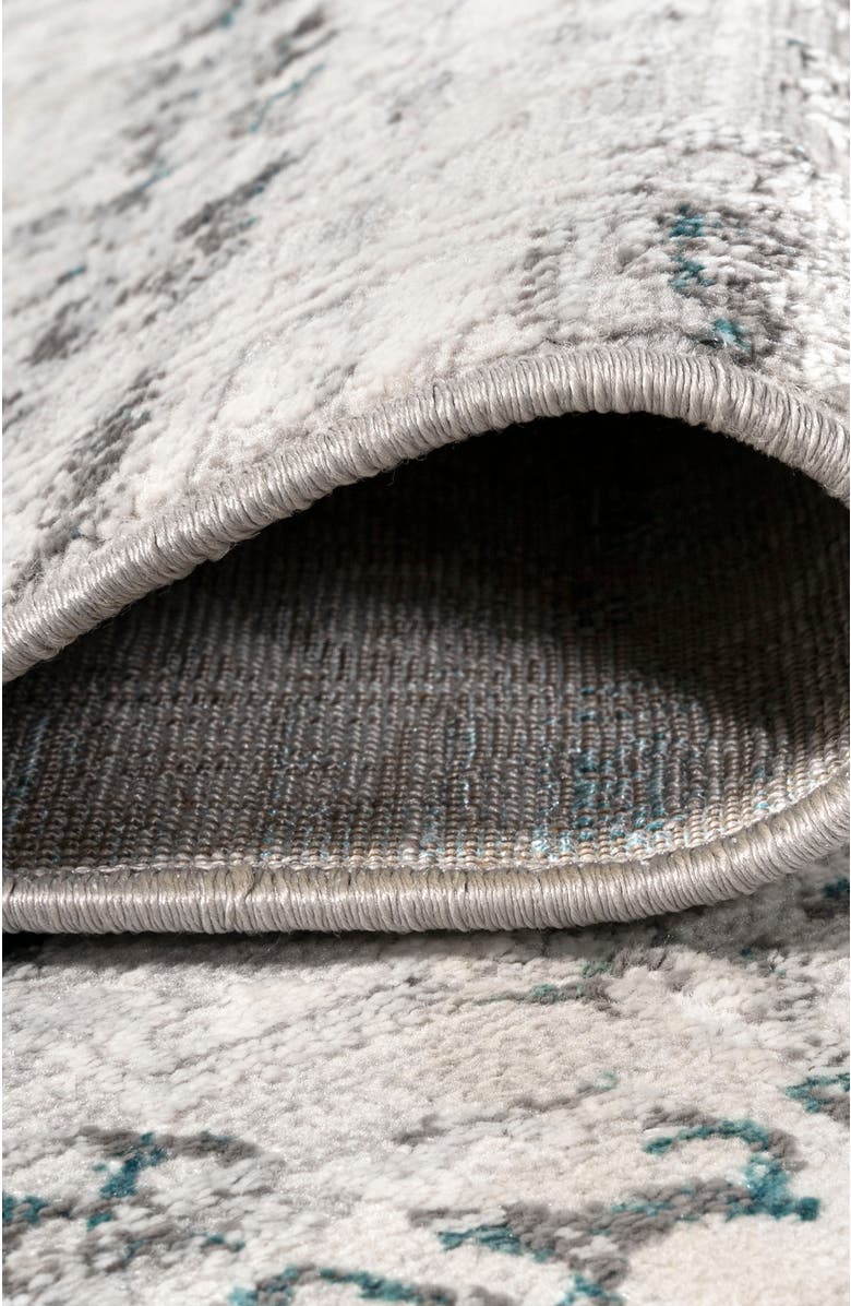 JONATHAN Y Tidal Modern Strie' Area Rug, Alternate, color, Gray/Turquoise