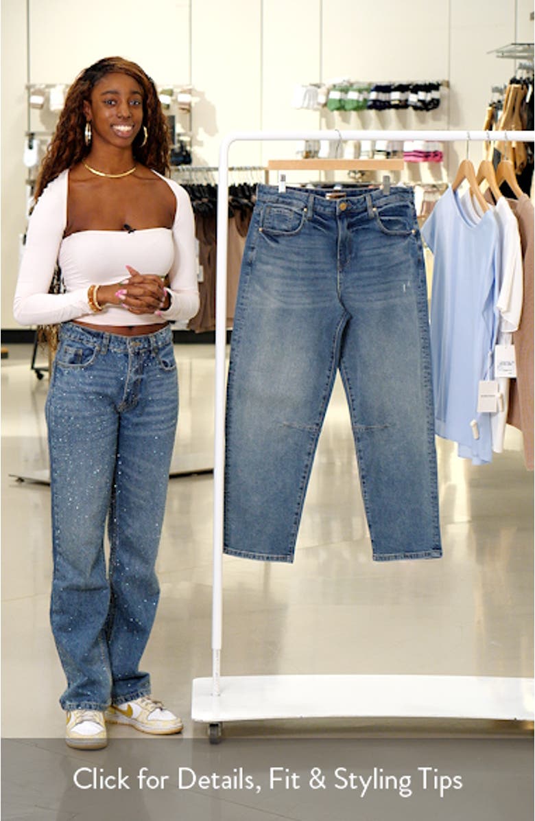 Ashley High Waist Slouchy Barrel Leg Jeans, sales video thumbnail