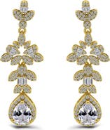 Christian Siriano Pear Cubic Zirconia Drop Earrings