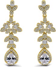Christian Siriano New York Pear Cubic Zirconia Drop Earrings