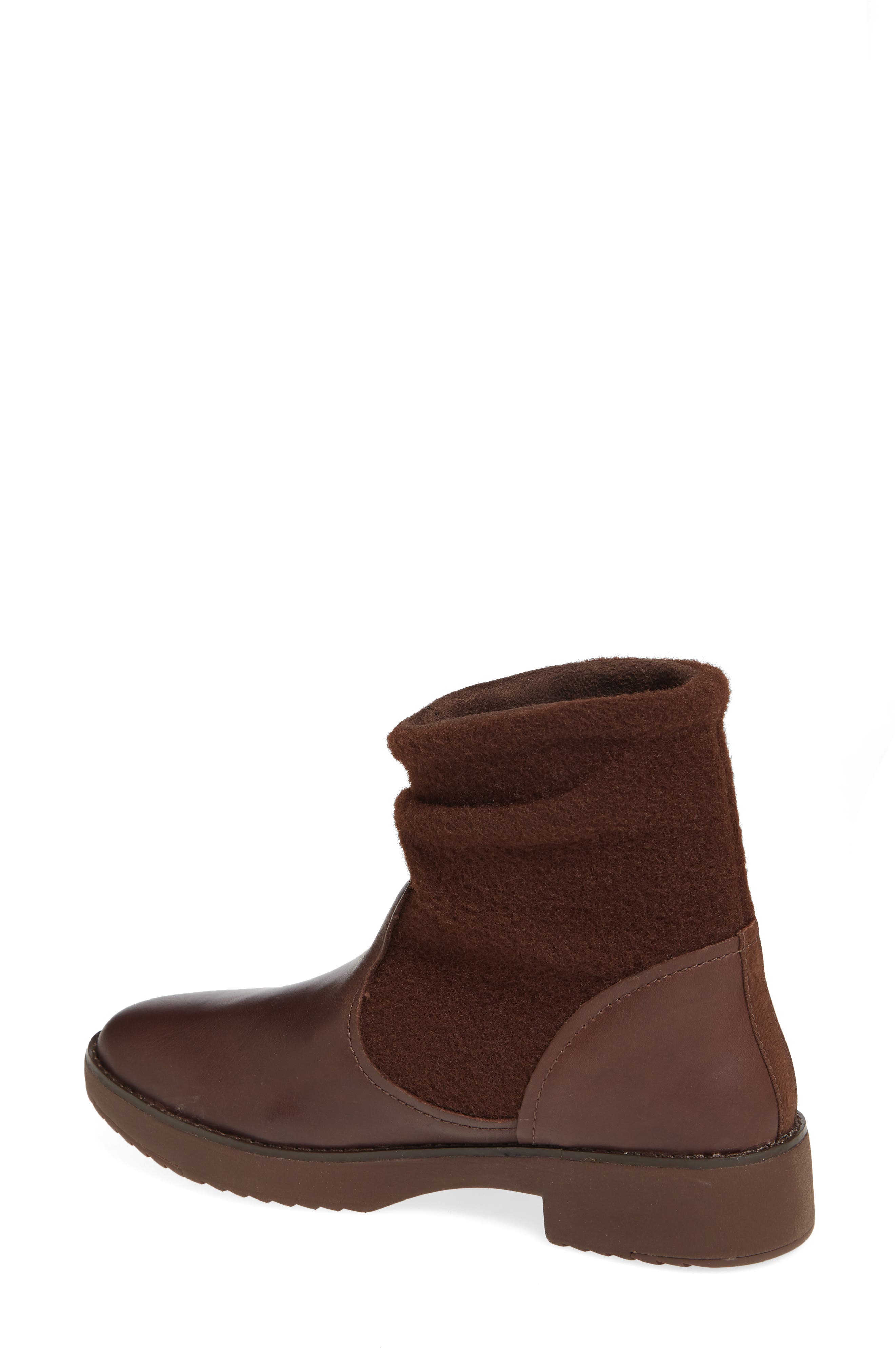 Nisse Mixed Media Bootie, Alternate, color, CHOCOLATE BROWN LEATHER