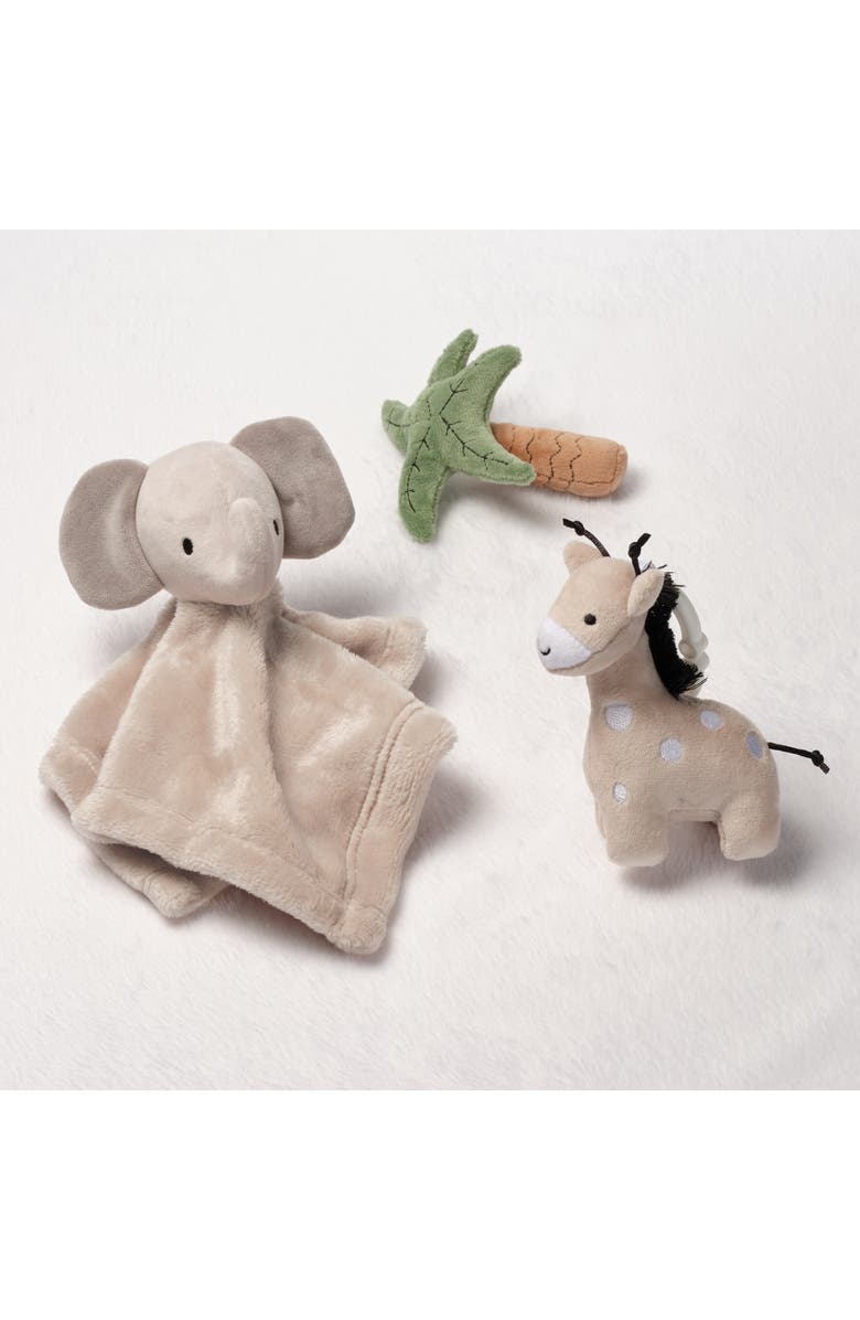Lambs 
Ivy Jungle 3-Piece Developmental Soft Plush Baby/Infant Toy Gift Set, Alternate, color, Cream