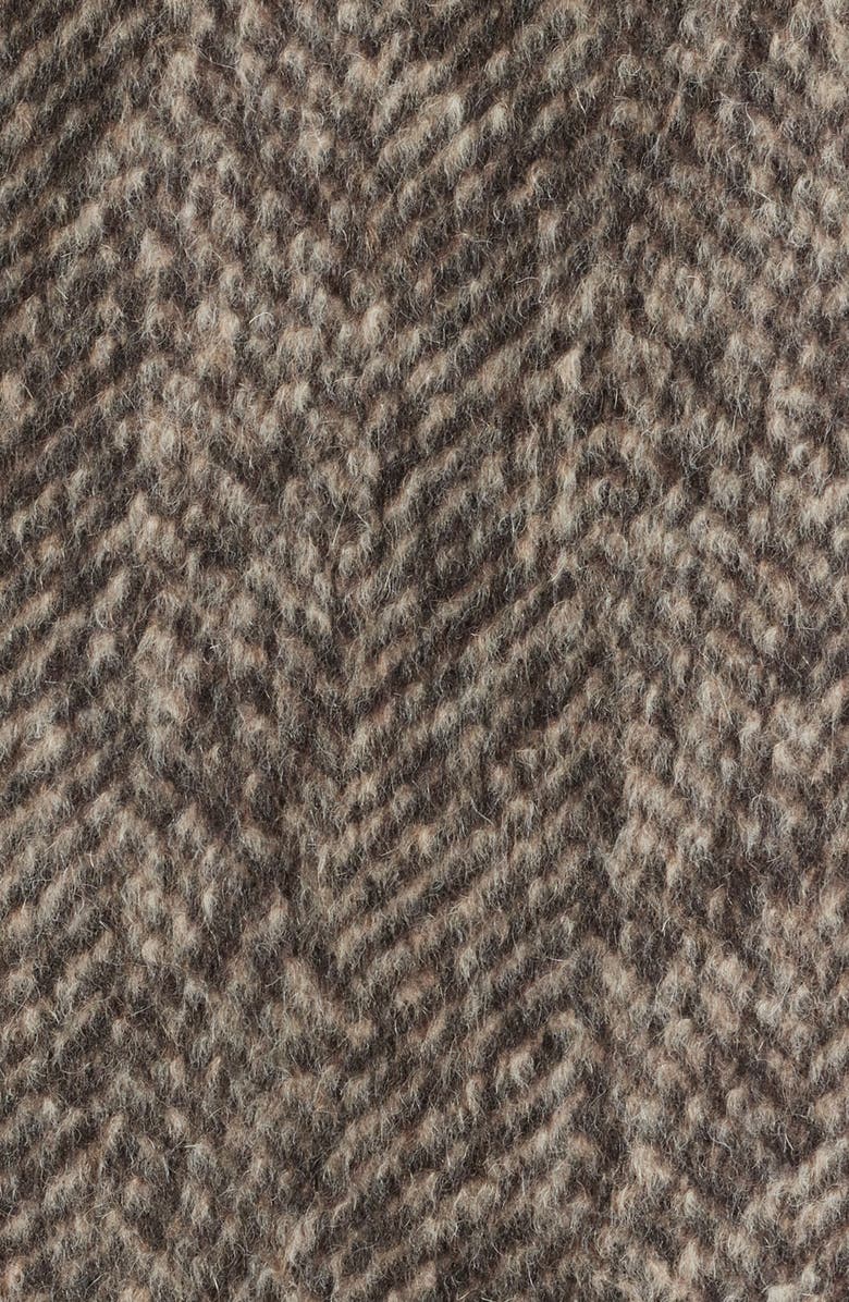 Cardinal of Canada Sherwood Wool & Alpaca Blend Herringbone Topcoat, Alternate, color, Taupe Herringbone