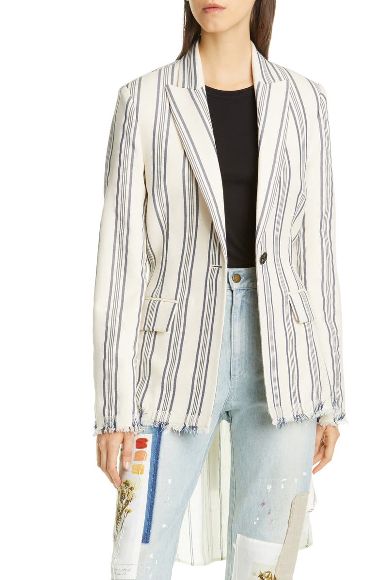 MONSE Shirt Back High/Low Blazer, Main, color,