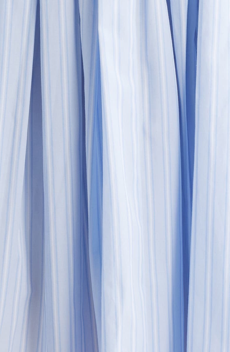 LoveShackFancy Harrisine Lace Trim Fit & Flare Minidress, Alternate, color, Sky Lagoon