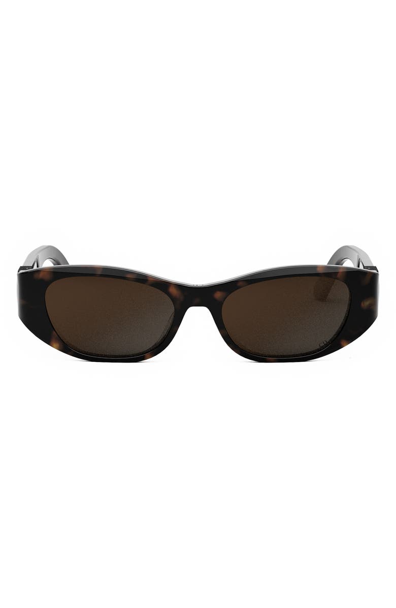 DIOR 30Montaigne S9U 54mm Square Sunglasses, Main, color, Dark Havana / Smoke Mirror