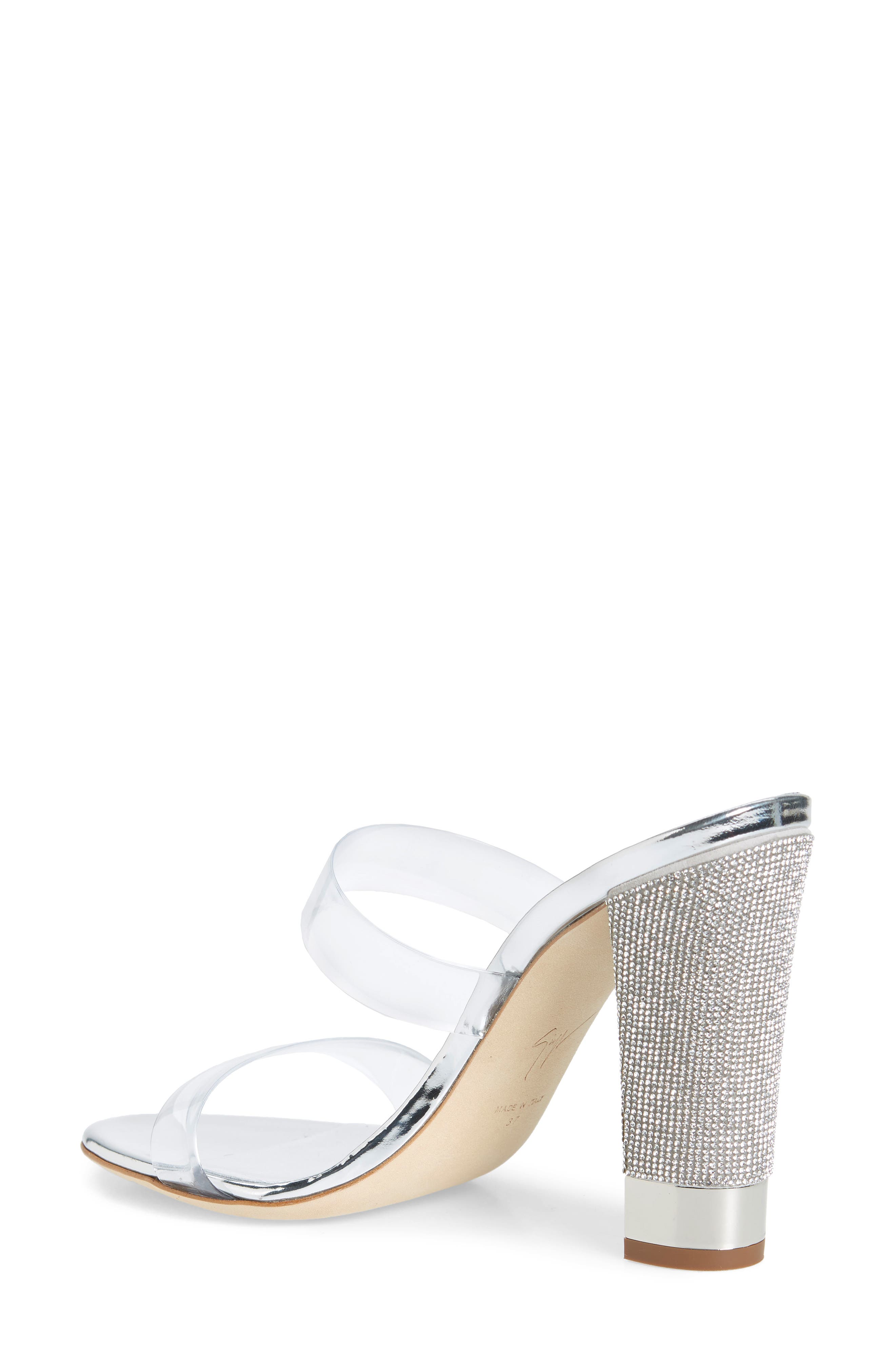 Giuseppe Zanotti Jelly Crystal Block Heel Sandal, Alternate, color, 