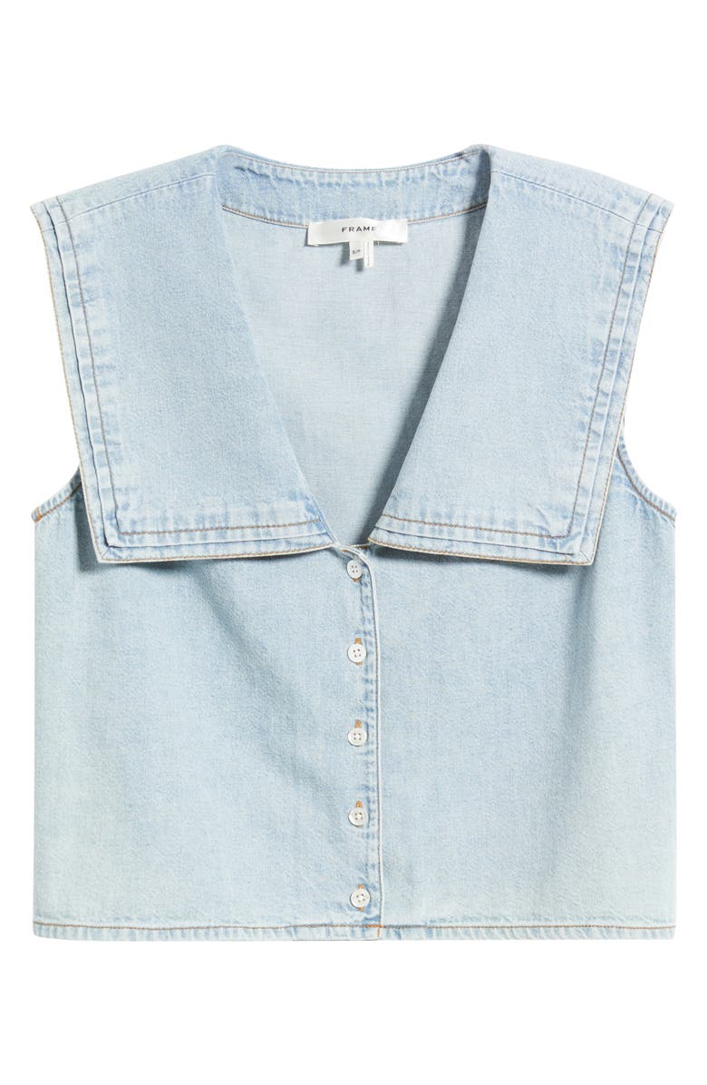 FRAME The Yacht Denim Sleeveless Top, Alternate, color, Attention