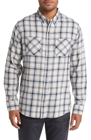 Travismathew Cloud Plaid Flannel Button-up Shirt In Multi
