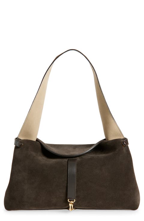 Florencia Soft Pebble Grain Leather Shoulder Bag