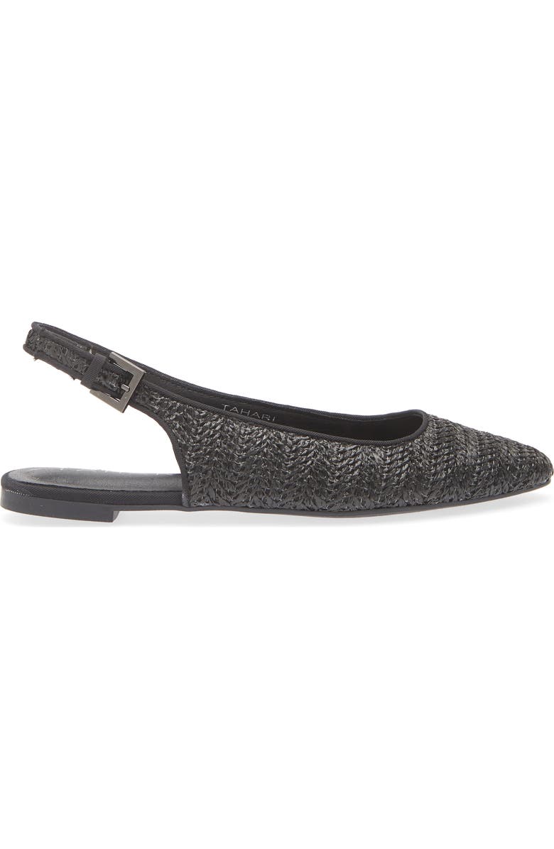 Tahari Faux Raffia Slingback Flat, Alternate, color,