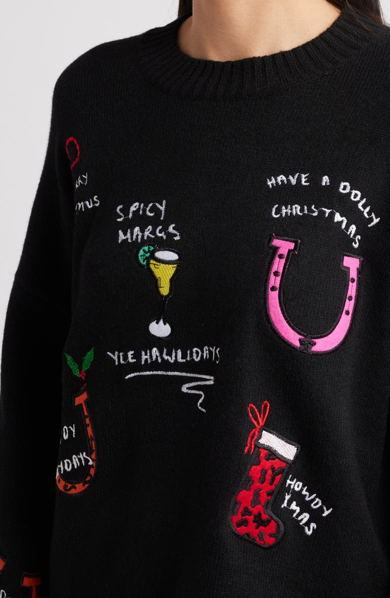 NASTY GAL Cowgirl Christmas Holiday Sweater, Alternate, color,