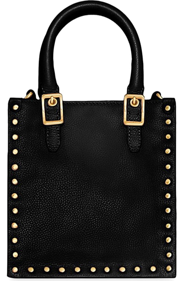 Rebecca Minkoff Mini Studded Leather Tote, Main, color, Black