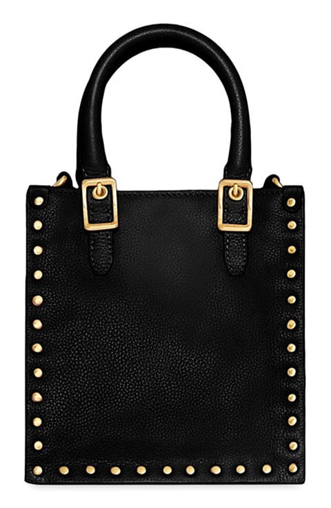 Mini Studded Leather Tote