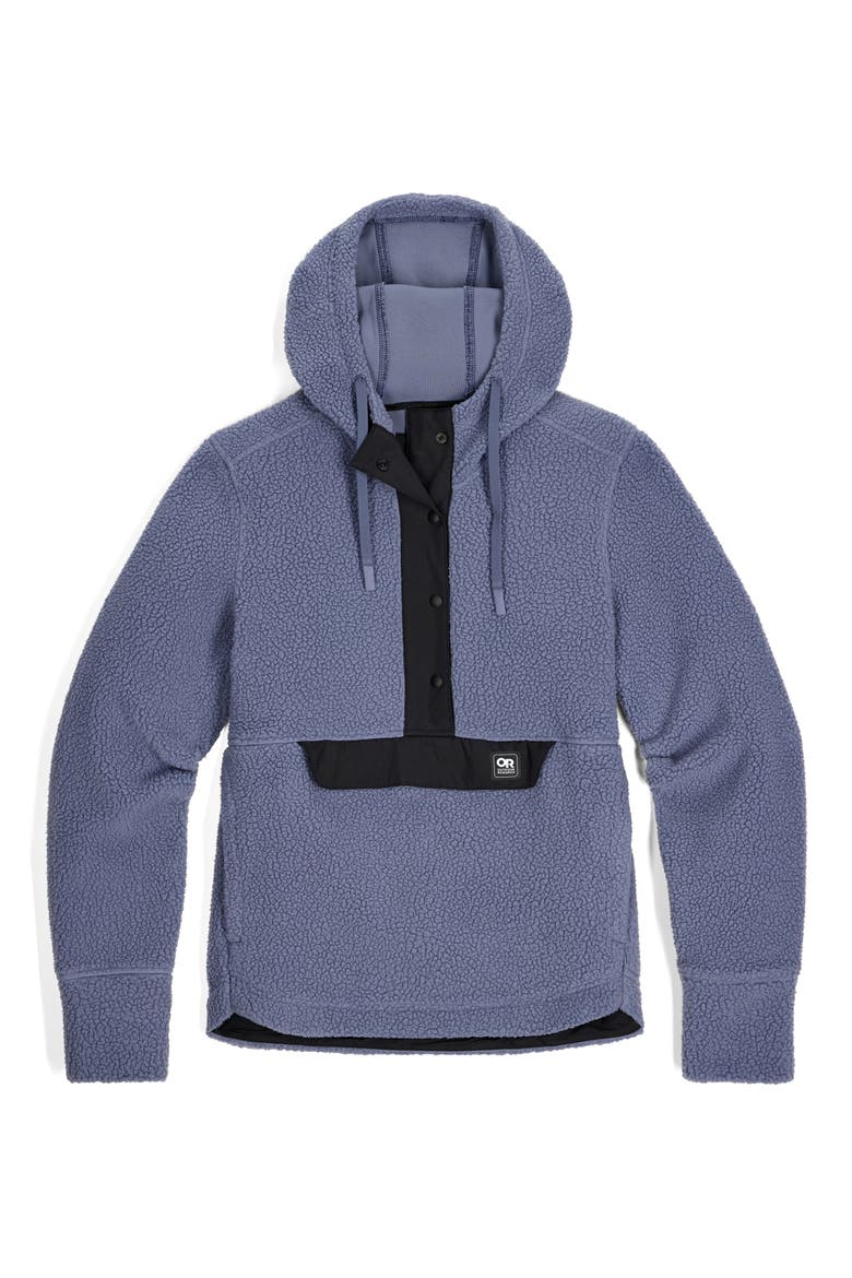 Grayland High Pile Fleece Hoodie, Alternate, color, SUMMIT