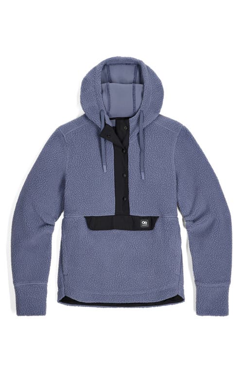 Outdoor Research Grayland High Pile Fleece Hoodie In Blue