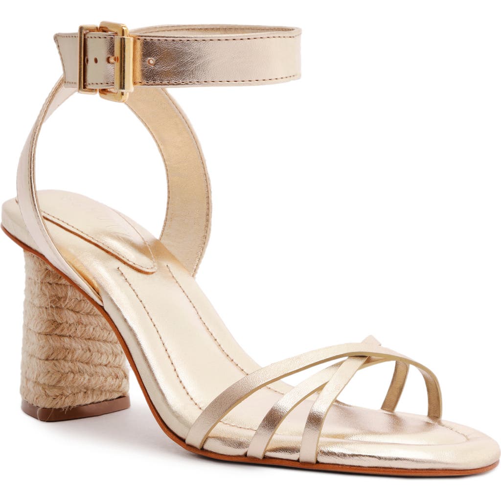 Schutz Alexandra Ankle Strap Sandal In Gold