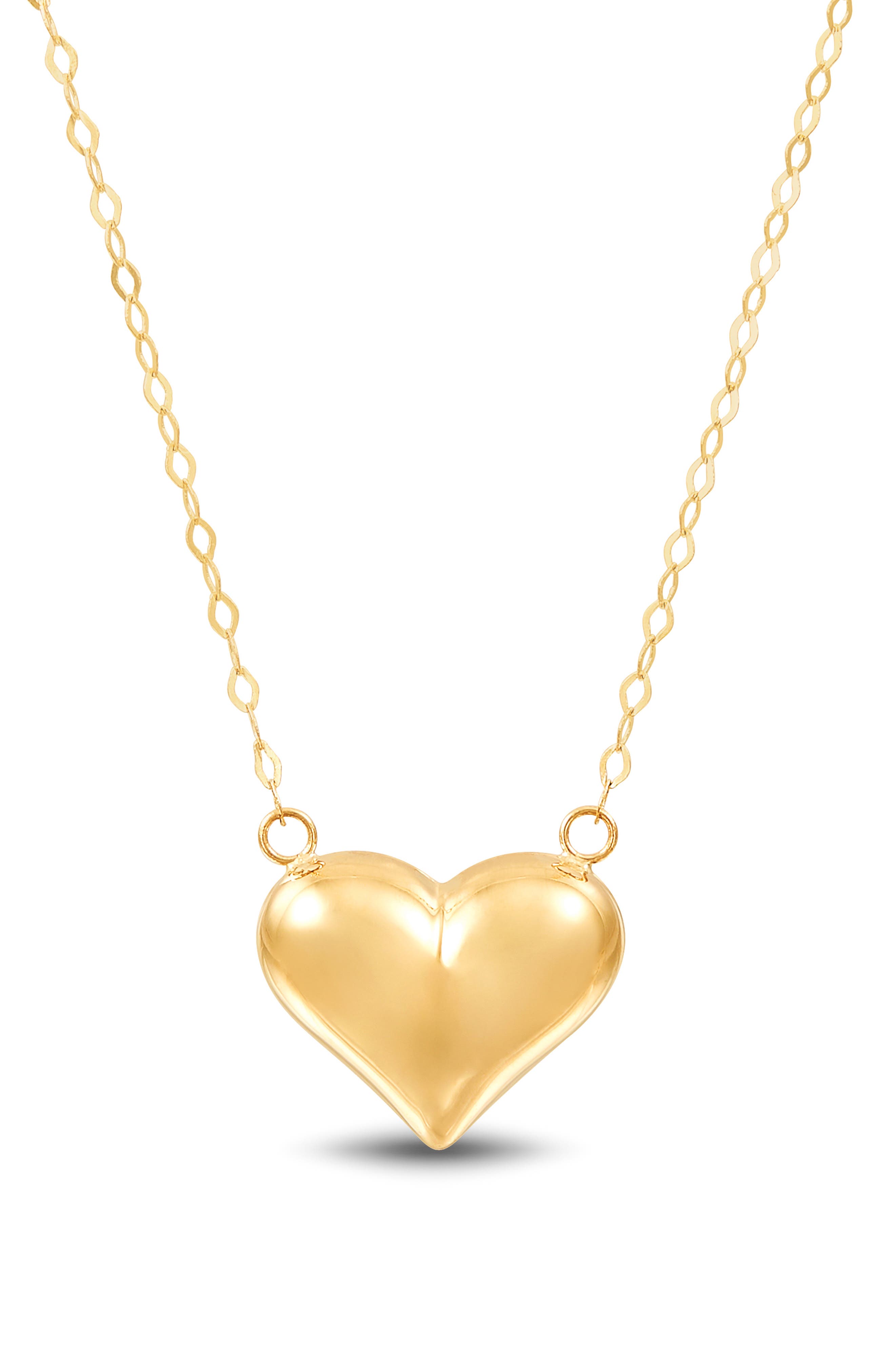 Frankie & Zoe Puffy Heart Pendant Necklace