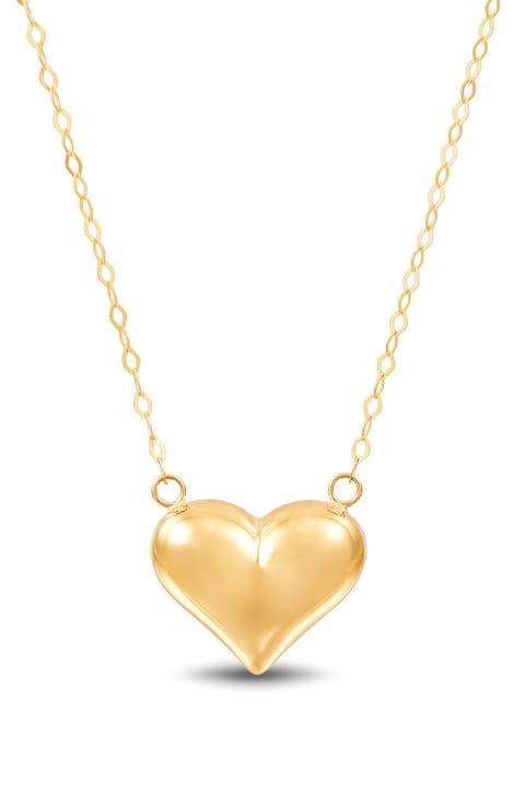 Puffy Heart Pendant Necklace
