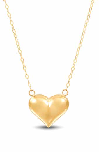 Frankie & Zoe Puffy Heart Pendant Necklace