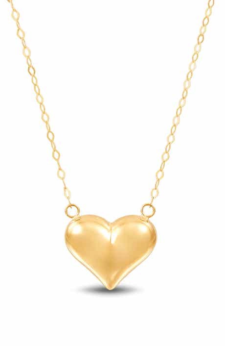 Frankie & Zoe Puffy Heart Pendant Necklace