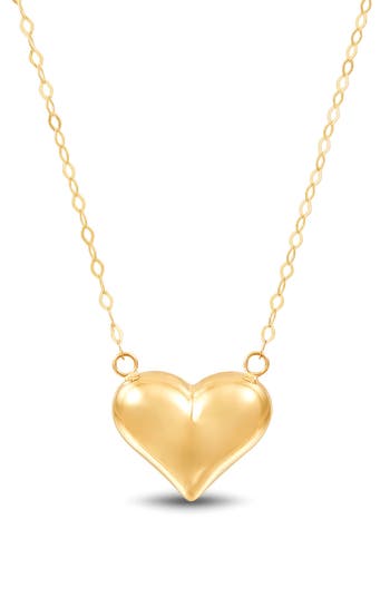 Frankie & Zoe Puffy Heart Pendant Necklace