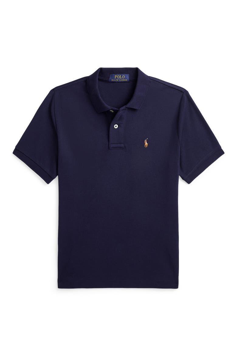 Kids' Cotton Interlock Polo, Main, color, REFINED NAVY