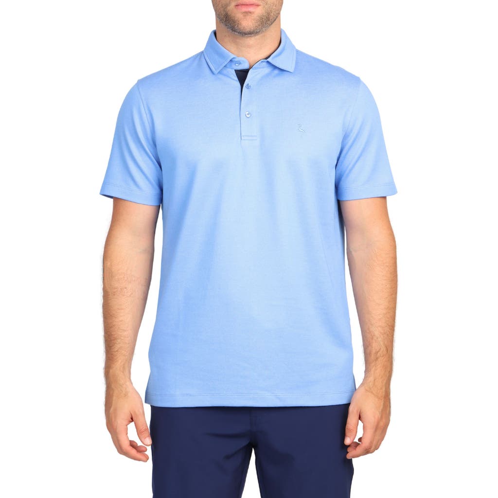 Tailorbyrd Solid Modal Blend Polo In Oxford Blue